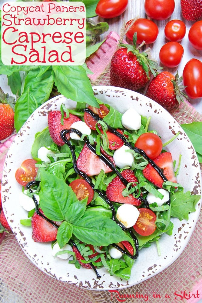 Copycat Panera Strawberry Caprese Salad recipe-