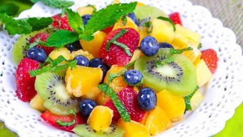 Honey Lime Rainbow Fruit Salad recipe