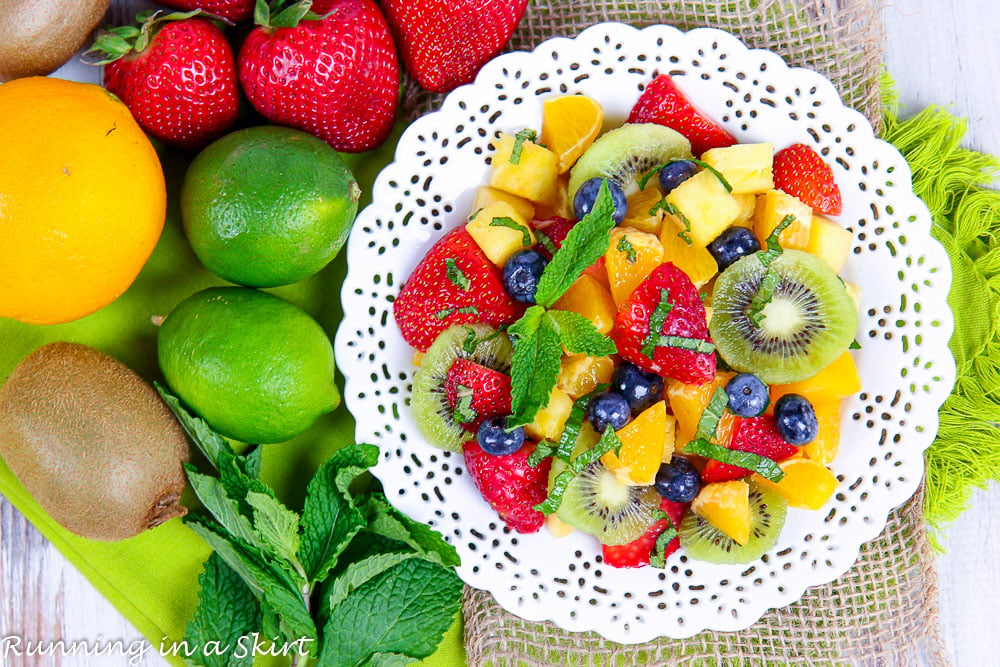 Honey Lime Rainbow Fruit Salad recipe