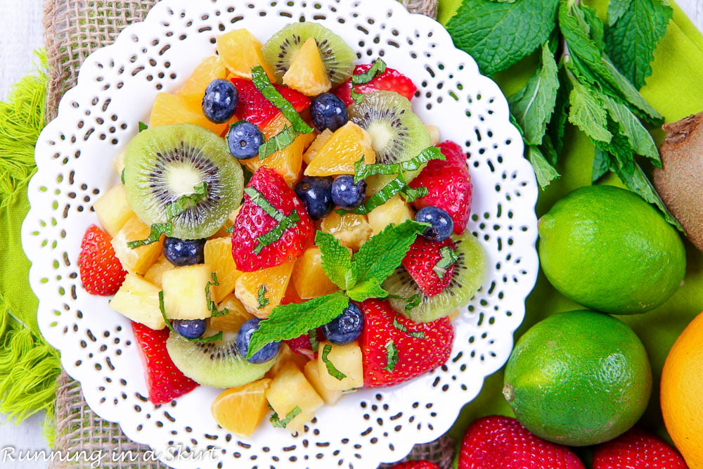 Honey Lime Rainbow Fruit Salad recipe