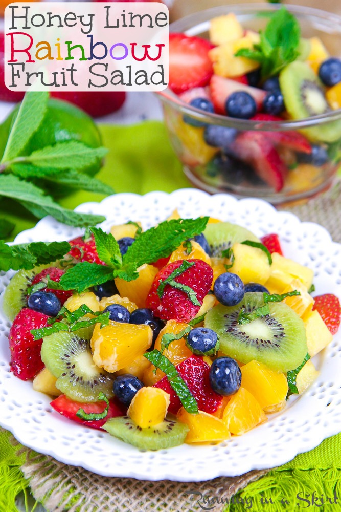 Honey Lime Rainbow Fruit Salad recipe