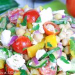 mediterranean chickpea salad with feta