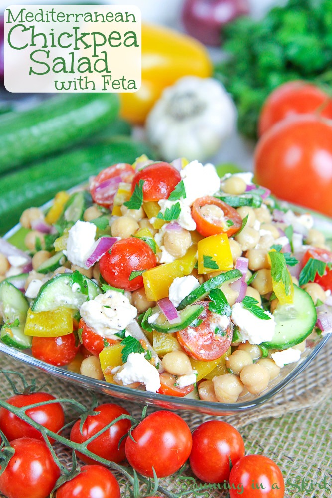 mediterranean chickpea salad with feta