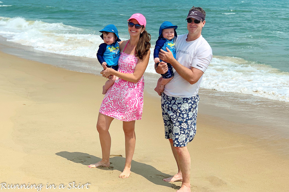 Family on Fenwick Island Delaware beach.