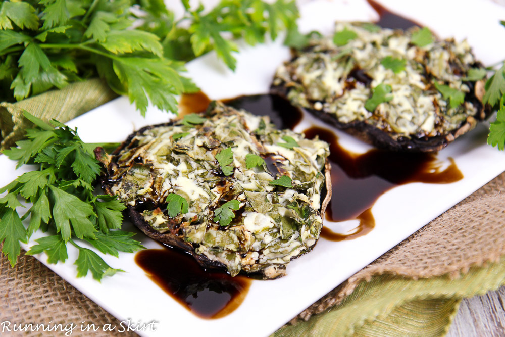 Spinach and Goat Cheese Stuffed Portobello Mushrooms