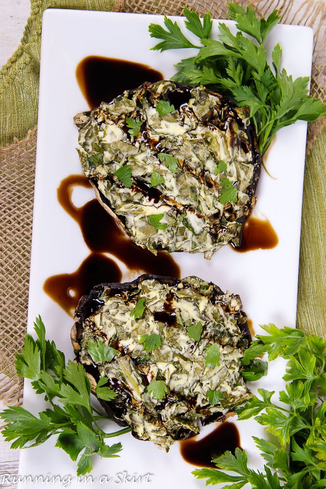 Spinach and Goat Cheese Stuffed Portobello Mushrooms