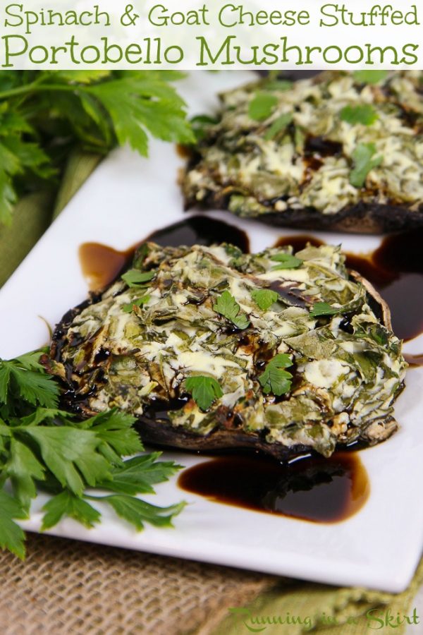 Spinach and Goat Cheese Stuffed Portobello Mushrooms « Running in a Skirt