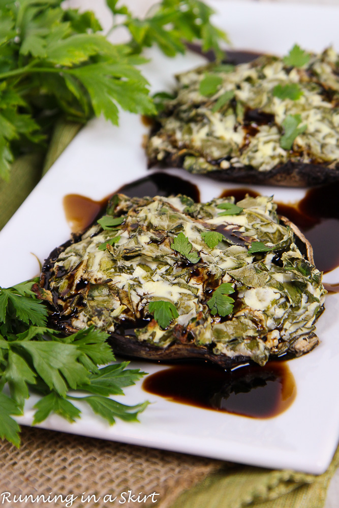 Spinach and Goat Cheese Stuffed Portobello Mushrooms