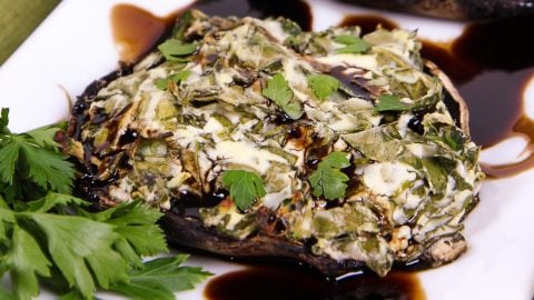 Spinach and Goat Cheese Stuffed Portobello Mushrooms