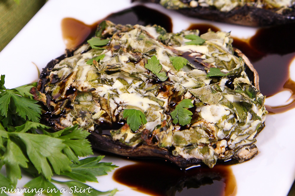 Spinach and Goat Cheese Stuffed Portobello Mushrooms