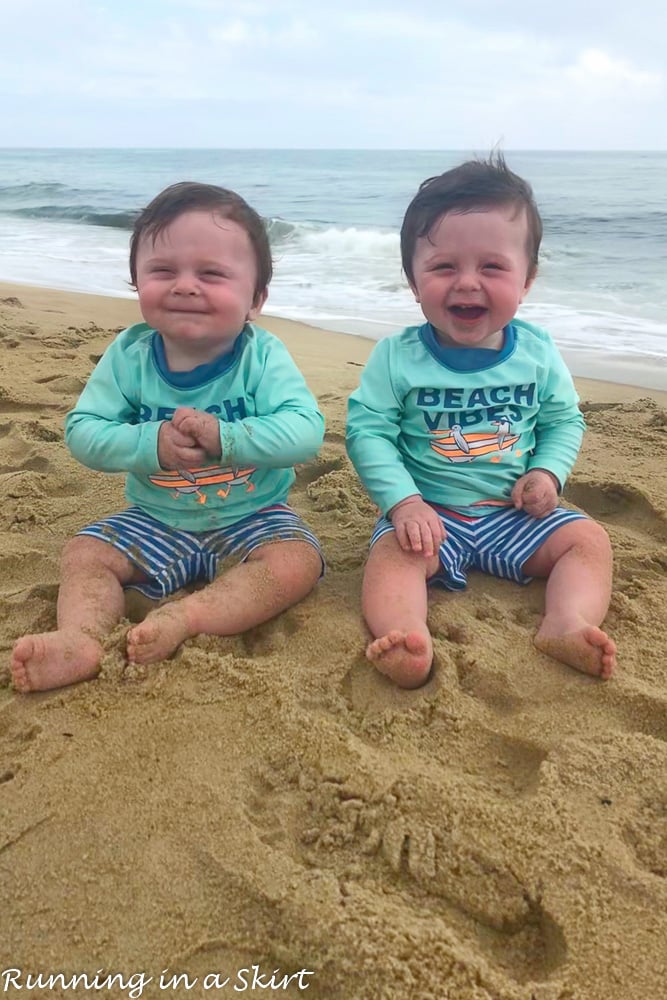 Babies on the Fenwick Island Delaware beach.