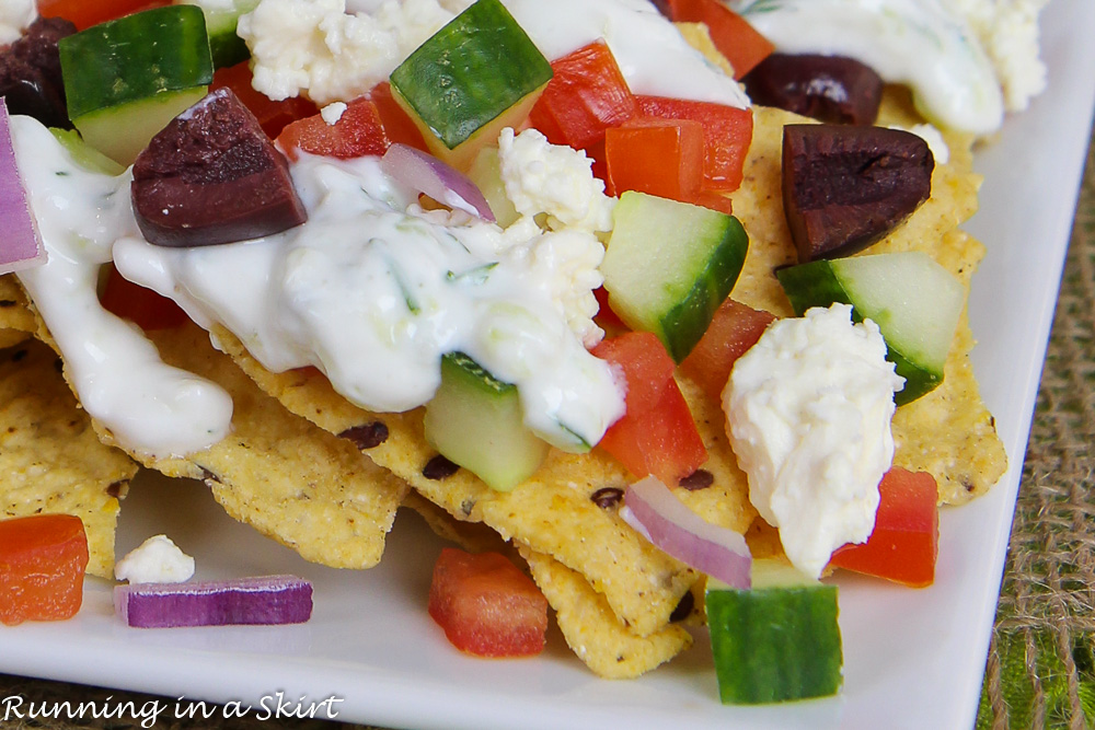 Vegetarian Greek Nachos with Tzatziki Sauce recipe