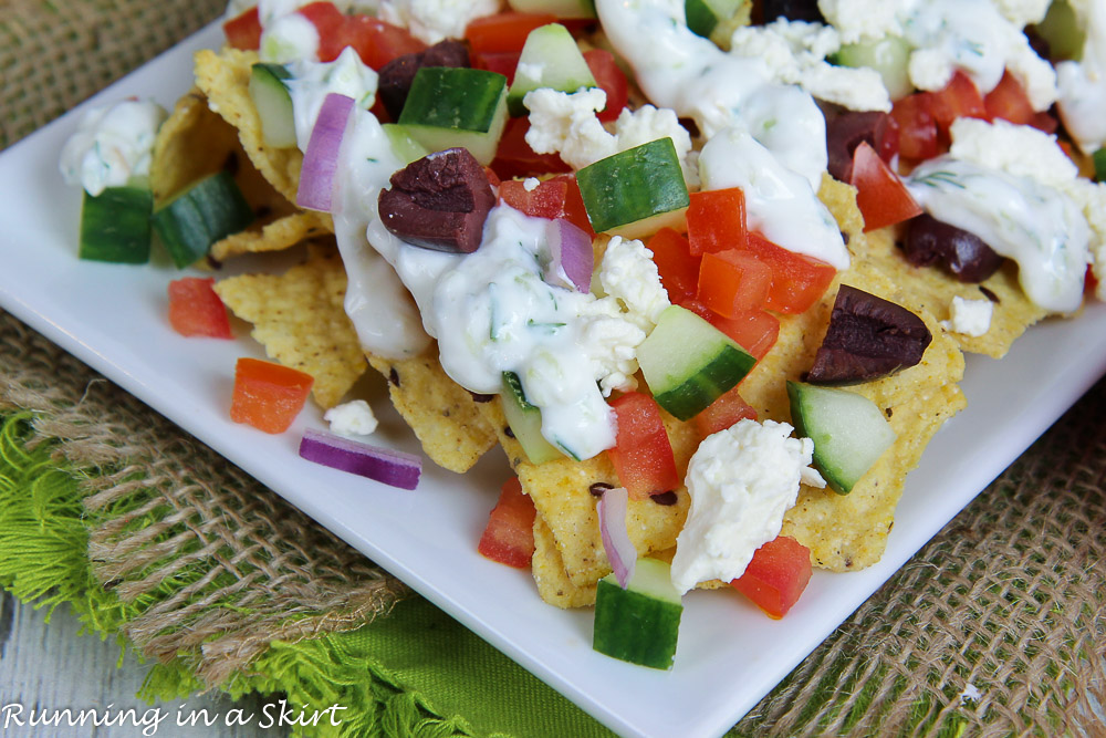 Vegetarian Greek Nachos with Tzatziki Sauce recipe