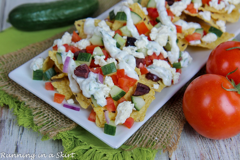 Vegetarian Greek Nachos with Tzatziki Sauce recipe