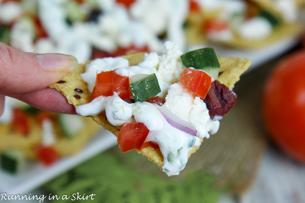 Vegetarian Greek Nachos with Tzatziki Sauce recipe