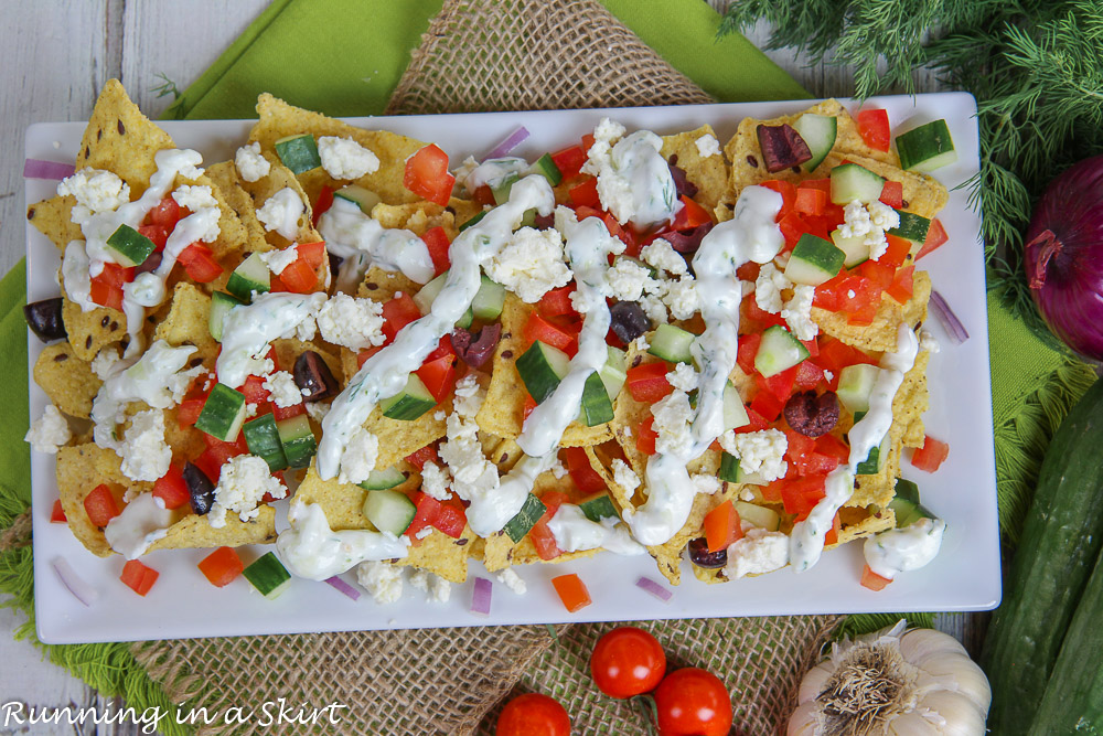 Vegetarian Greek Nachos with Tzatziki Sauce recipe