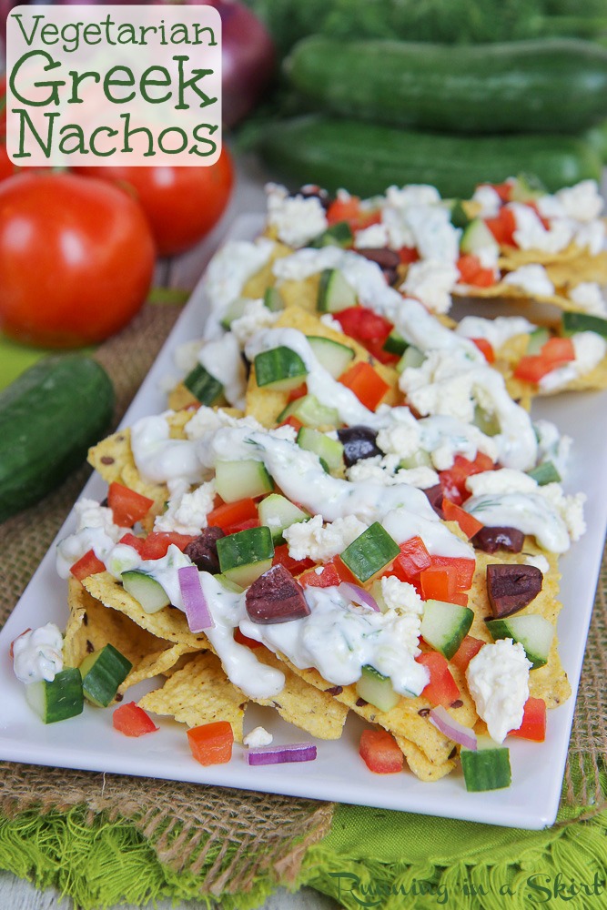 Vegetarian Greek Nachos with Tzatziki Sauce recipe