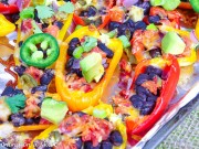 Vegetarian Mini Bell Pepper Nachos recipe