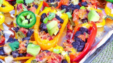 Vegetarian Mini Bell Pepper Nachos recipe