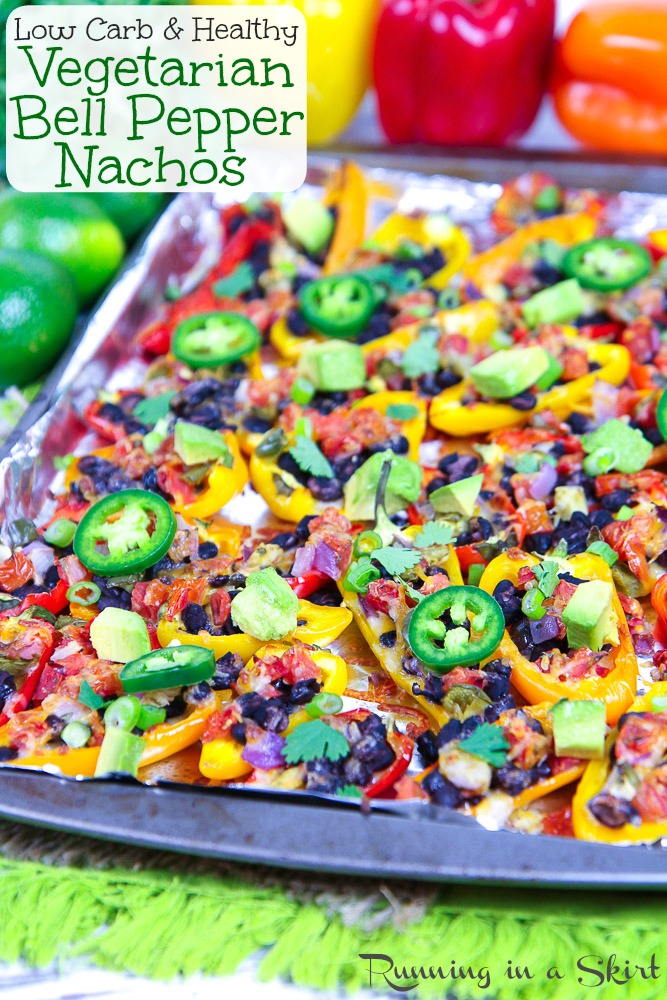 Vegetarian Mini Bell Pepper Nachos recipe