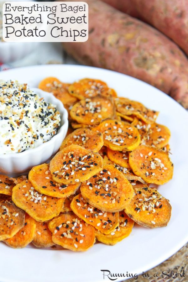 3 Ingredient Everything Bagel Sweet Potato Chips « Running in a Skirt