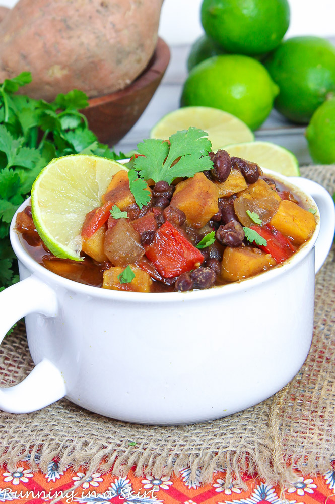 Crock Pot Sweet Potato Black Bean Chili recipe