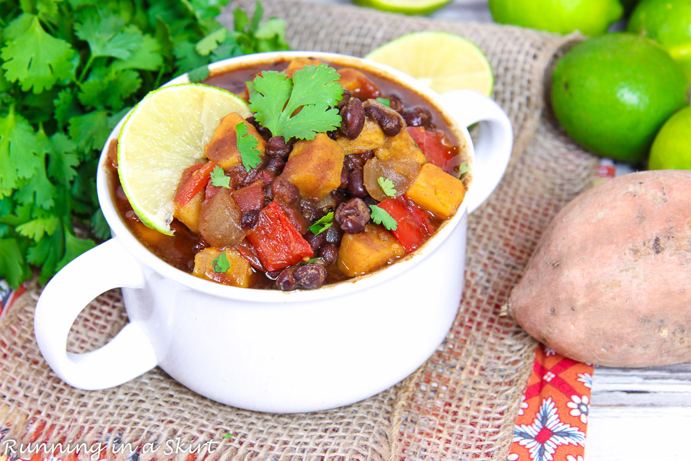 Crock Pot Sweet Potato Black Bean Chili recipe