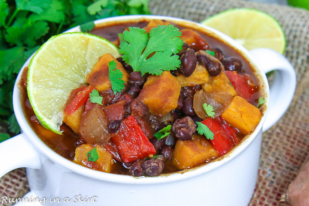 Crock Pot Sweet Potato Black Bean Chili recipe