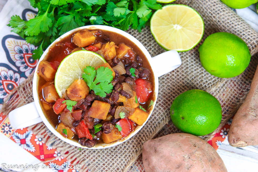 Crock Pot Sweet Potato Black Bean Chili recipe