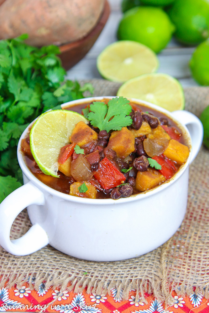 Crock Pot Sweet Potato Black Bean Chili recipe