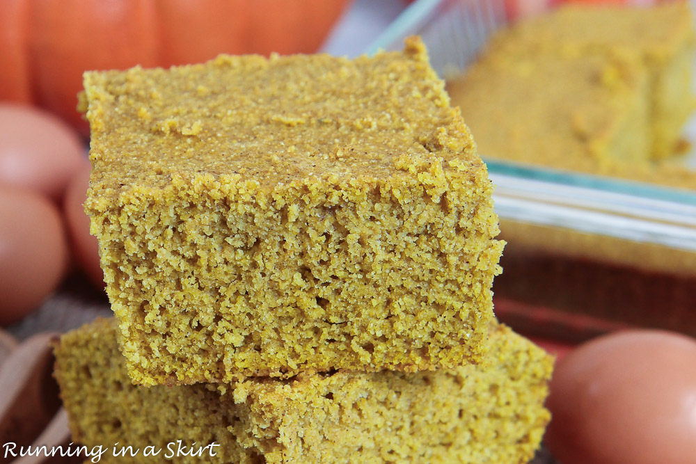 Closeup of the Pumpkin Cornbread.