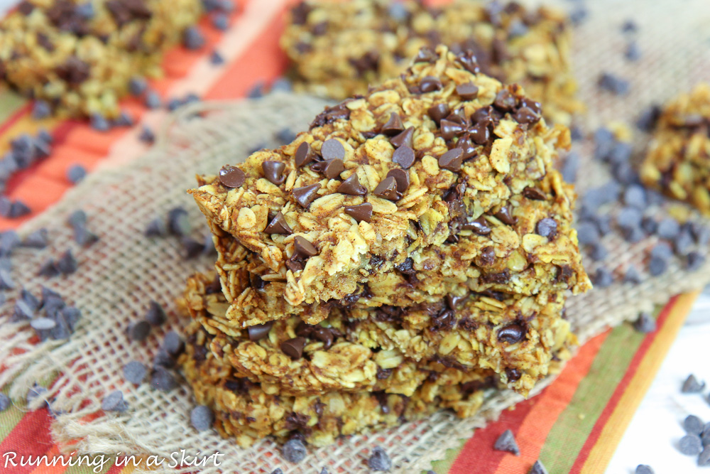 Pumpkin Oatmeal Chocolate Chip Bars recipe