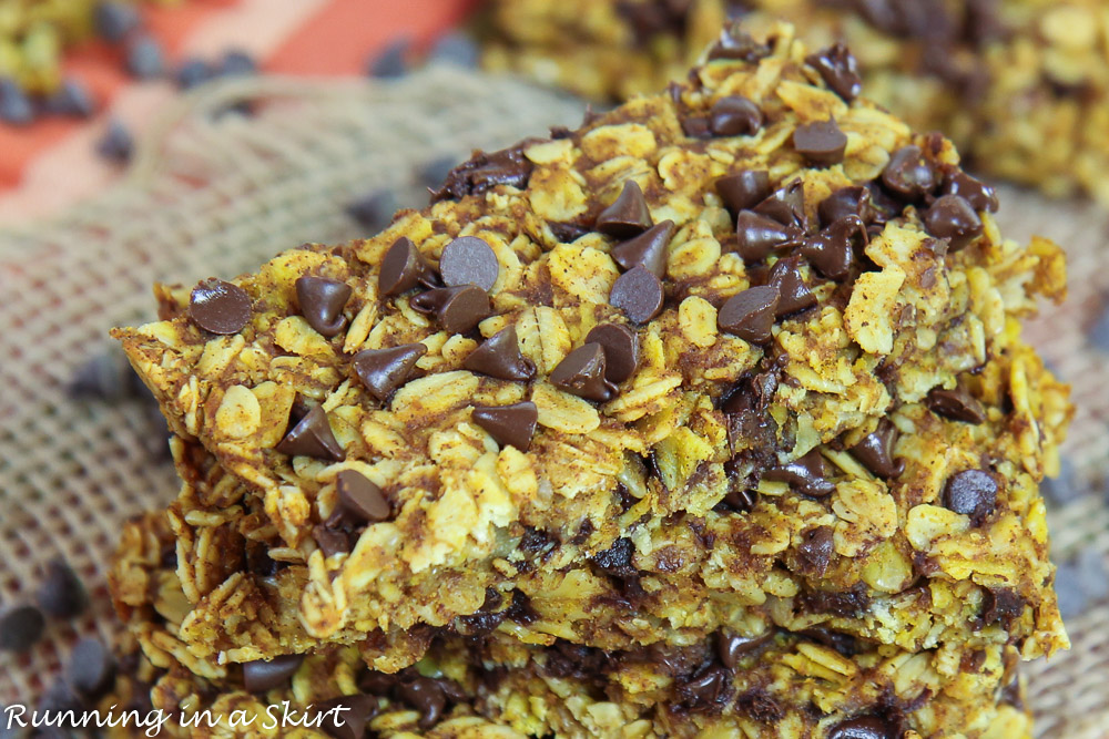 Pumpkin Oatmeal Chocolate Chip Bars recipe