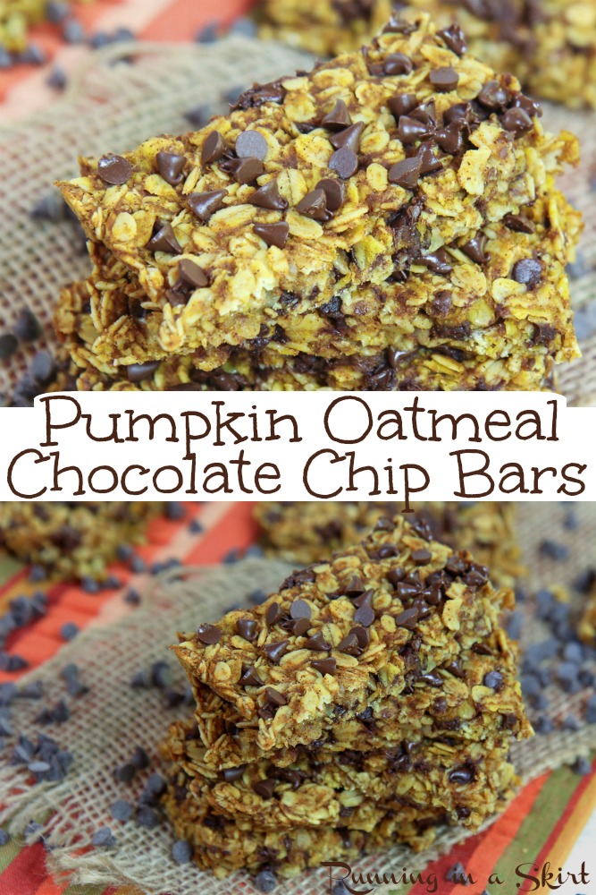 Pumpkin Oatmeal Chocolate Chip Bars recipe