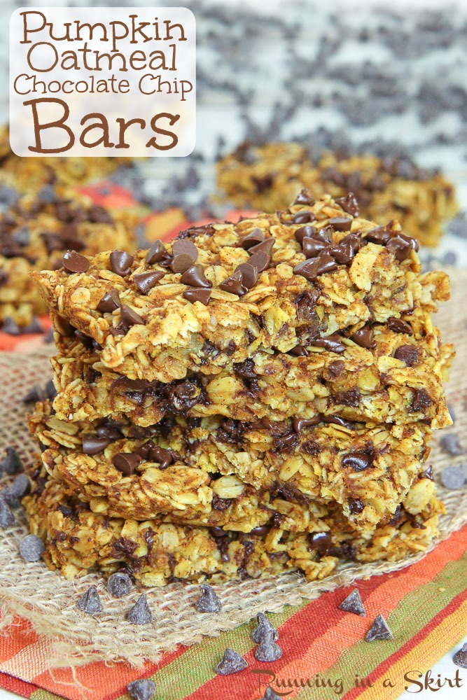 Pumpkin Oatmeal Chocolate Chip Bars recipe