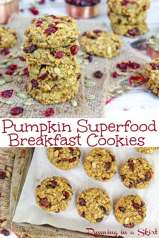 Pumpkin Superfood Cookies recipe via @juliewunder