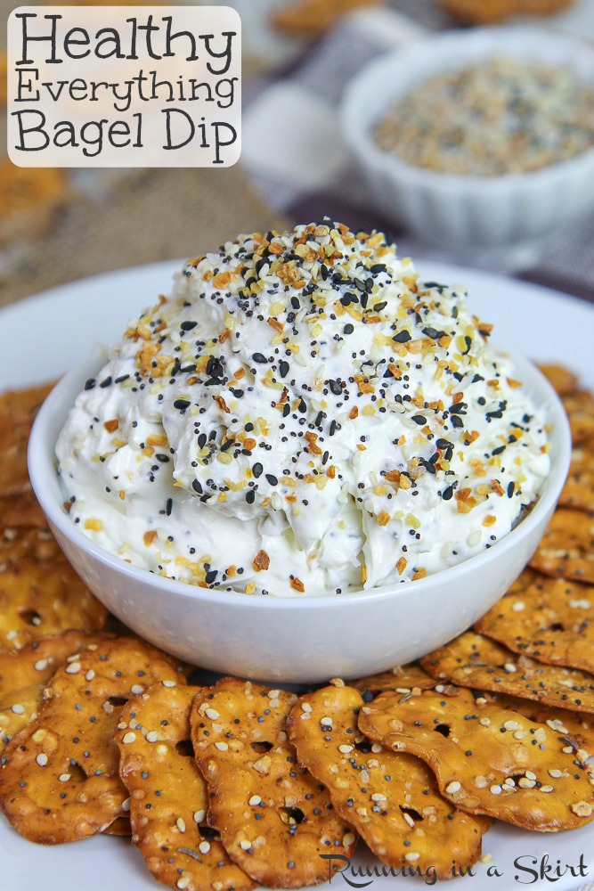 Healthy Everything Bagel Dip recipe pin