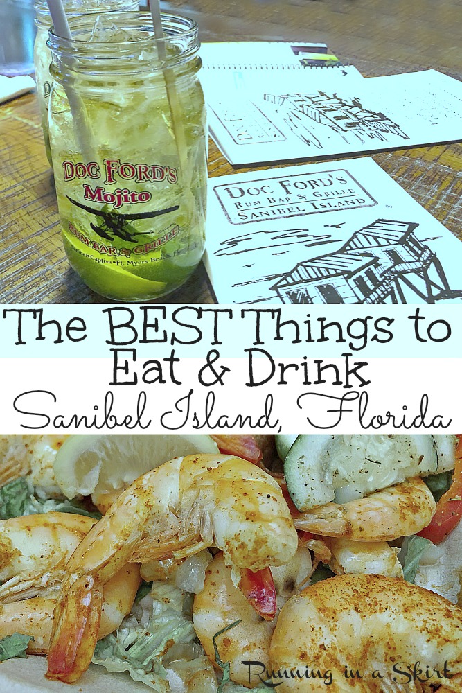 The best restaurants, food and drinks on Sanibel Island, Florida. Includes Doc Ford's, Lazy Flamingo, Gramma Dot's and the Farmer's Market. Start here to figure out things to do on Sanibel and where to eat! / Running in a Skirt #Florida #sanibel #travel #travelguide #beach #seafood #wanderlust #foodie via @juliewunder