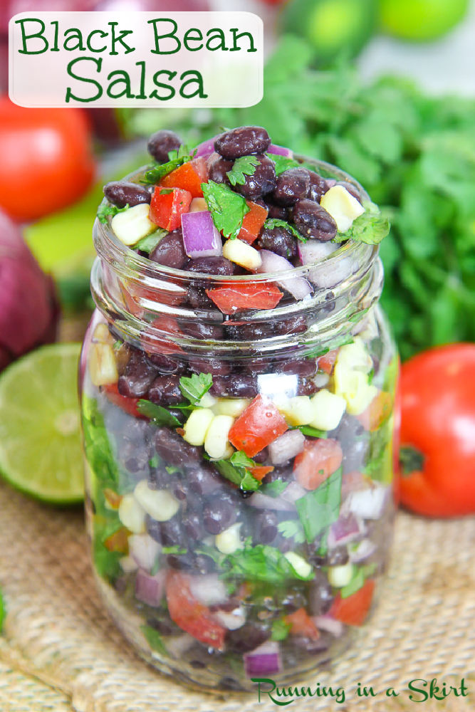 Black Bean Salsa with Corn recipe Pinterest Pin