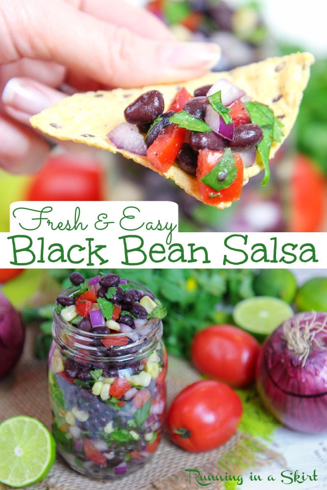 Black Bean Salsa Pinterest Collage