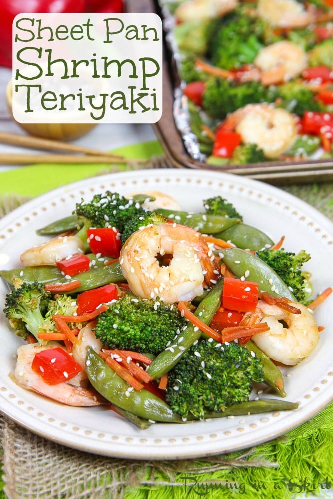 Sheet Pan Shrimp Teriyaki recipe pinterest pin.