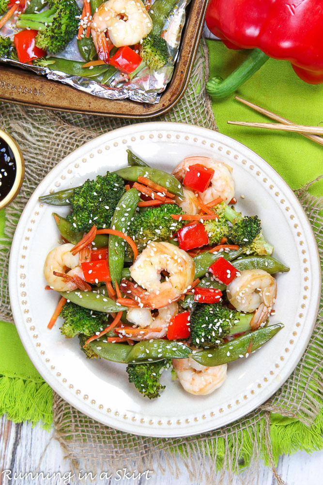 Sheet Pan Teriyaki Shrimp recipe « Running in a Skirt