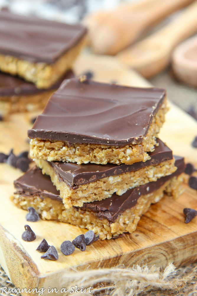 5 Ingredient No Bake Peanut Butter Bars recipe