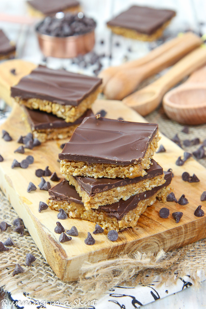 5 Ingredient No Bake Peanut Butter Bars recipe