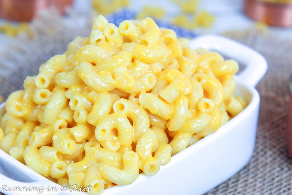 Close up of Healthy Mac & Cheese