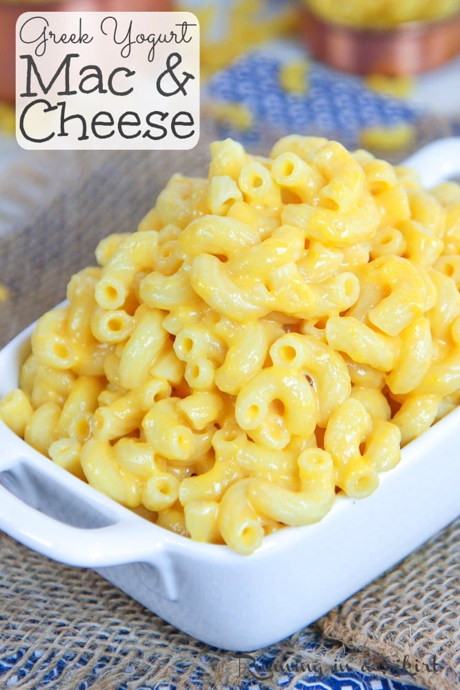 Healthy, Simple Greek Yogurt Mac & Cheese - The easiest homemade mac & cheese you'll ever make! / Running in a Skirt