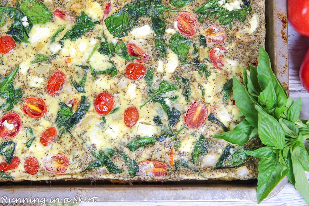 Healthy Vegetable Sheet Pan Frittata recipe