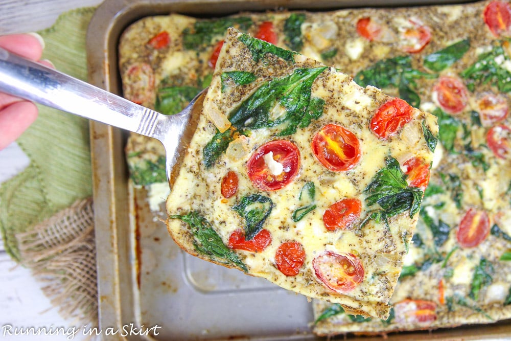 Healthy Vegetable Sheet Pan Frittata recipe