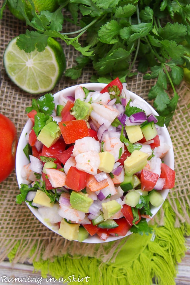 Finished product of Shrimp Salsa recipe