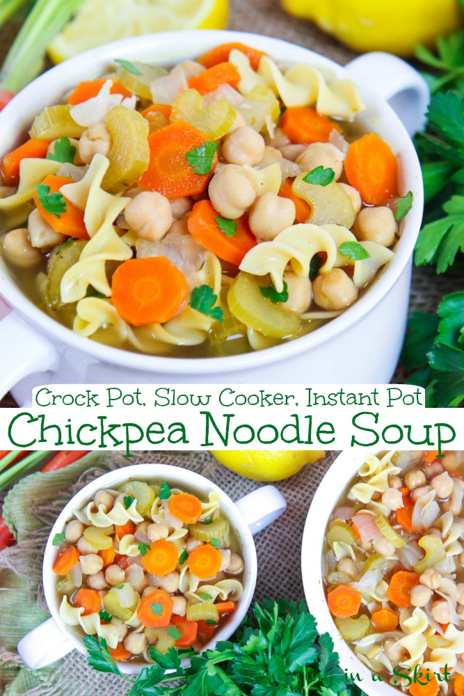 Instant Pot Vegan Chicken Noodle Soup - The Cheeky Chickpea